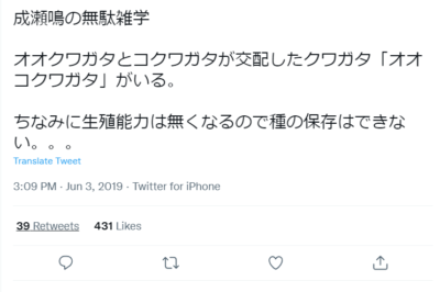 成瀬鳴のツイート