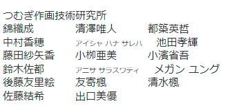 パヴァリア・レイネ アニメーター